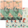 Dubbelsidig Lekmatta med dinosauriemotiv 196 x 176 cm – 1,5 cm tjock