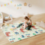 Dubbelsidig Lekmatta med dinosauriemotiv 196 x 176 cm – 1,5 cm tjock