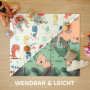 Dubbelsidig Lekmatta med dinosauriemotiv 196 x 176 cm – 1,5 cm tjock
