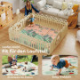 Dubbelsidig Lekmatta med dinosauriemotiv 196 x 176 cm – 1,5 cm tjock