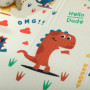 Dubbelsidig Lekmatta med dinosauriemotiv 196 x 176 cm – 1,5 cm tjock