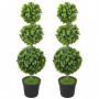 Konstgjorda kulträd 2-pack – 100 cm, UV-beständiga & underhållsfria