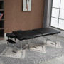 Massagebänk Bärbar Aluminium 210 x 90 x 84 cm - 225 kg Svart