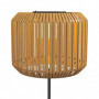 Solcellsdriven Golvlampa med LED och rottingskärm Ø34 x 130 cm