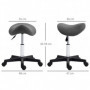 Ergonomisk Sadelpall med hjul och höjdjustering – 45–59 cm