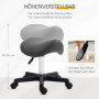 Ergonomisk Sadelpall med hjul och höjdjustering – 45–59 cm
