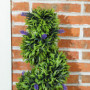 Konstväxt spiralformade buxbom med lavendel i kruka – Set om 2, 115 cm