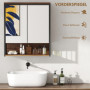 Väggmonterat Spegelskåp – Kombinerad Förvaring för Badrum 56 x 20 x 65 cm