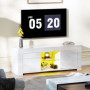 TV-bänk med RGB LED-belysning – Modern Vit 120 x 34 x 45 cm
