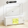 TV-bänk med RGB LED-belysning – Modern Vit 120 x 34 x 45 cm