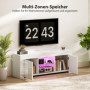 TV-bänk med RGB LED-belysning – Modern Vit 120 x 34 x 45 cm
