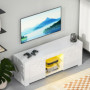 TV-bänk med RGB LED-belysning – Modern Vit 120 x 34 x 45 cm