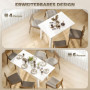 Utdragbart Matbord 120–160 cm – Platsbesparande Design för 4–6 Personer Vit