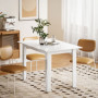 Utdragbart Matbord 120–160 cm – Platsbesparande Design för 4–6 Personer Vit