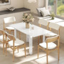 Utdragbart Matbord 120–160 cm – Platsbesparande Design för 4–6 Personer Vit
