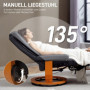 Realx Fåtölj 360° Rotation Mörkgrå Läder 150 kg