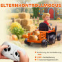 Elbil Traktor för Barn 2-i-1 med Släpvagn, Fjärrkontroll & MP3 Orange