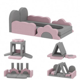 Mjuka Byggklossar för barn – 12-delars lekset i skum med våg- och b...