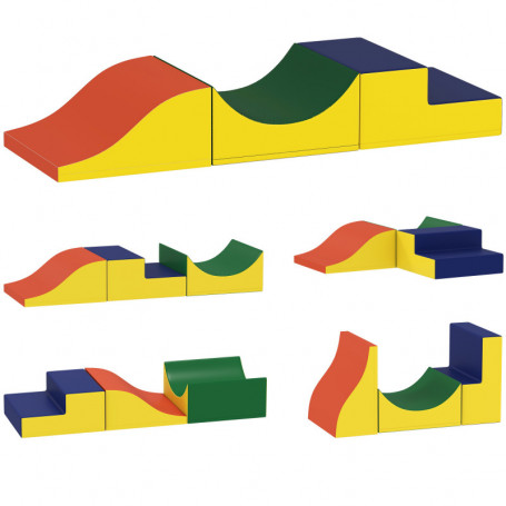 Mjuka Byggklossar för barn – 3 Stora delar lek- & klätterset, 141 x...