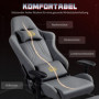 Ergonomisk Gamingstol med 3D-armstöd, Fotstöd & Syntetisk Mocka – Max 120 kg