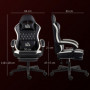 Gamingstol med Fotstöd & Ergonomiskt Stöd – Lutbar 130° Max 120 kg