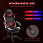 Gamingstol med Fotstöd & Ergonomiskt Stöd – Lutbar 130° Max 120 kg