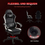 Gamingstol med Fotstöd & Ergonomiskt Stöd – Lutbar 130° Max 120 kg