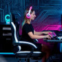 Gamingstol med Fotstöd & Ergonomiskt Stöd – Lutbar 130° Max 120 kg