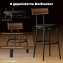 Barbordsgrupp 5-delar med 4 pallar – Industriell Stil Brun