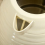 Set med Brödrost 4 Skivor och Vattenkokare 1,7L Blank Räfflad Beige