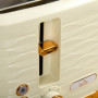 Set med Brödrost 4 Skivor och Vattenkokare 1,7L Blank Räfflad Beige