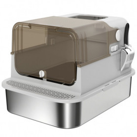 XXL Kattlåda i Rostfritt stål – rymlig, luktfri och lätt att rengöra