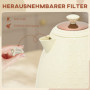 Vattenkokare 1,7 L – Snabbkokande 2200 W med Torrkokningsskydd och Filter Beige