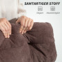 Ergonomisk Kontorsfåtölj med Fotstöd, Justerbart Ryggstöd & Tjock Stoppning Brun