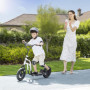 Sparkcykel för Barn med Handbroms, 12” hjul & höjdjusterbart styre Vit