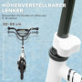 Sparkcykel för Barn med Handbroms, 12” hjul & höjdjusterbart styre Vit