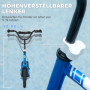 Sparkcykel för Barn med Handbroms, 12” hjul & höjdjusterbart styre Blå