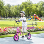 Sparkcykel för Barn med Handbroms, 12” hjul & höjdjusterbart styre Rosa