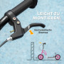 Sparkcykel för Barn med Handbroms, 12” hjul & höjdjusterbart styre Rosa