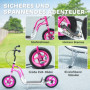 Sparkcykel för Barn med Handbroms, 12” hjul & höjdjusterbart styre Rosa