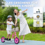 Sparkcykel för Barn med Handbroms, 12” hjul & höjdjusterbart styre Rosa