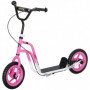 Sparkcykel för Barn med Handbroms, 12” hjul & höjdjusterbart styre Rosa