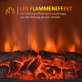 Elektrisk Kamin Stående med 180° LED-flammeffekt & Dubbla Värmeläge...