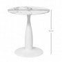Köksbord - Matbord för Två Modernt Runt MarmorLook Vit 70 x 74 cm T...