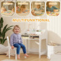 Barnskrivbord med stol & förvaring natur/white Trä för barn 3–8 år ...
