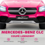 Barn elbil Mercedes-Benz GLC Coupé rosa 12V licensierad med fjärrko...