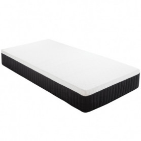 Hybridmadrass 200 x 90 x 25 cm – Memoryskum & 7-zonsstöd, H3 medelfast