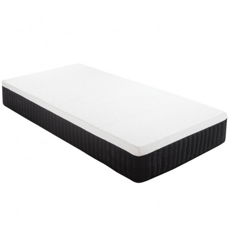 Hybridmadrass 200 x 90 x 25 cm – Memoryskum & 7-zonsstöd, H3 medelfast