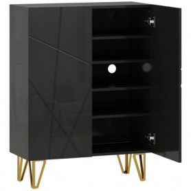 Skoskåp med 5 hyllor – plats för 15–20 par skor, justerbara hyllor ...