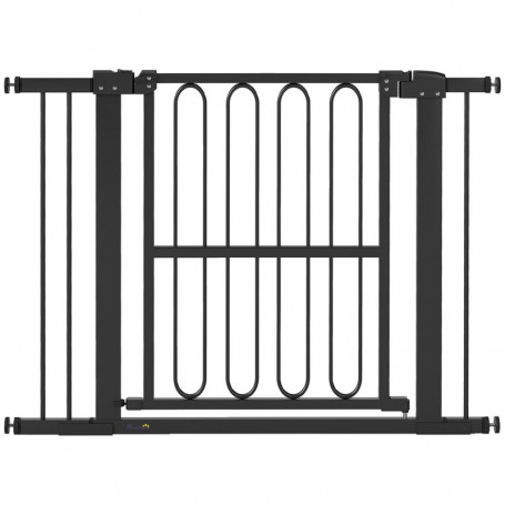 Hundgrind metall svart 76–104×76 cm justerbar med dubbelt låssystem...